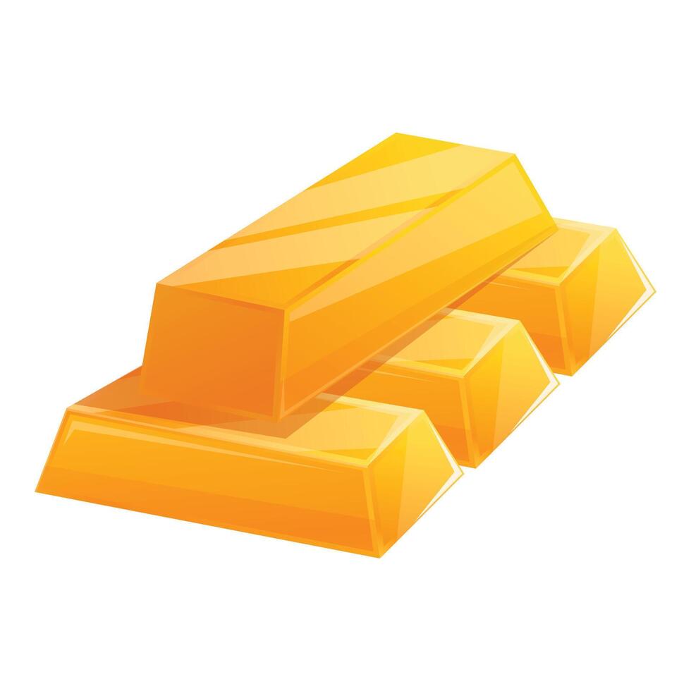 Chinese gold bars icon cartoon vector. Investment gift vector