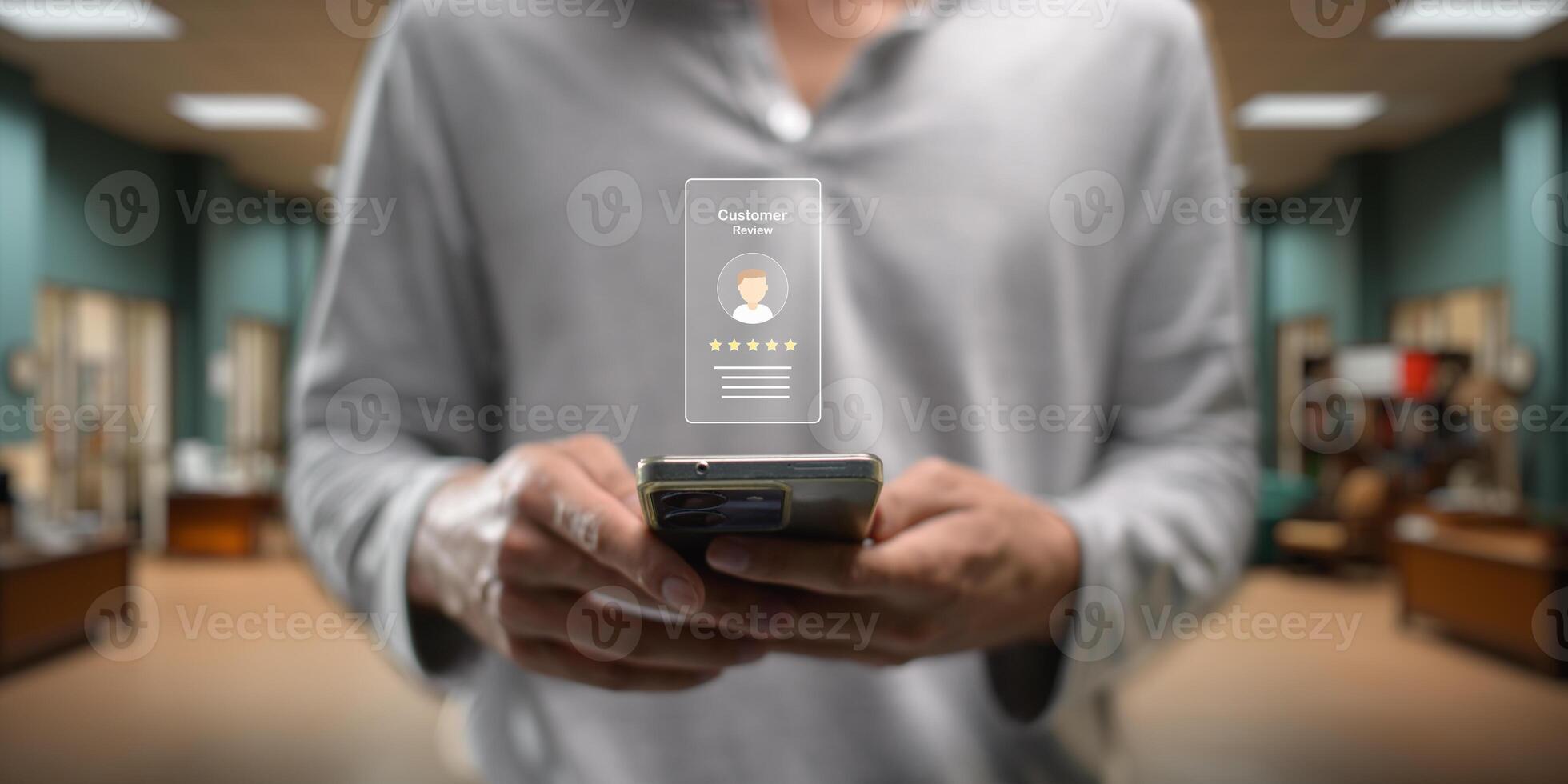 Concept satisfaction ,good feedback rating, customer review, happy smile relax face , think positive, assessment, , world mental health day, Calm mood, good mental health, good mood photo
