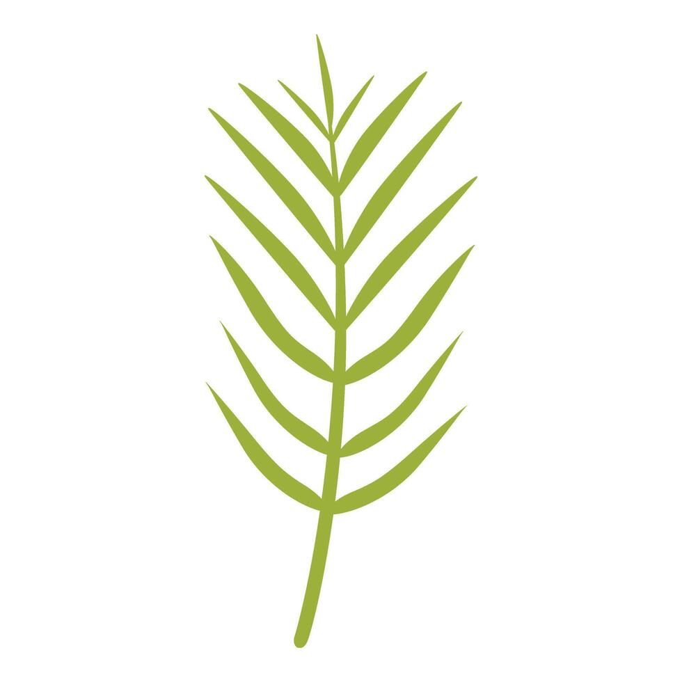 Leaf branch for holiday icon cartoon vector. Holy week celebration vector