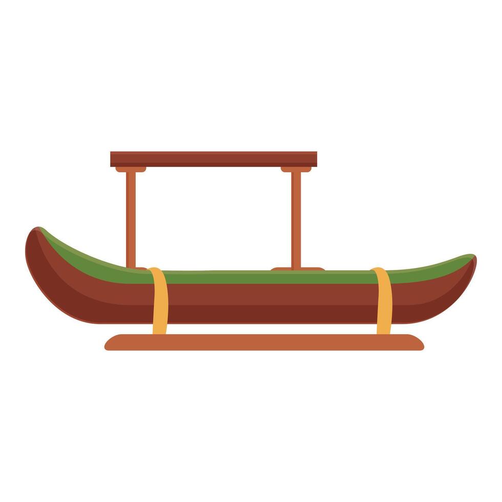 Bali wooden boat icon cartoon vector. Summer culture vector