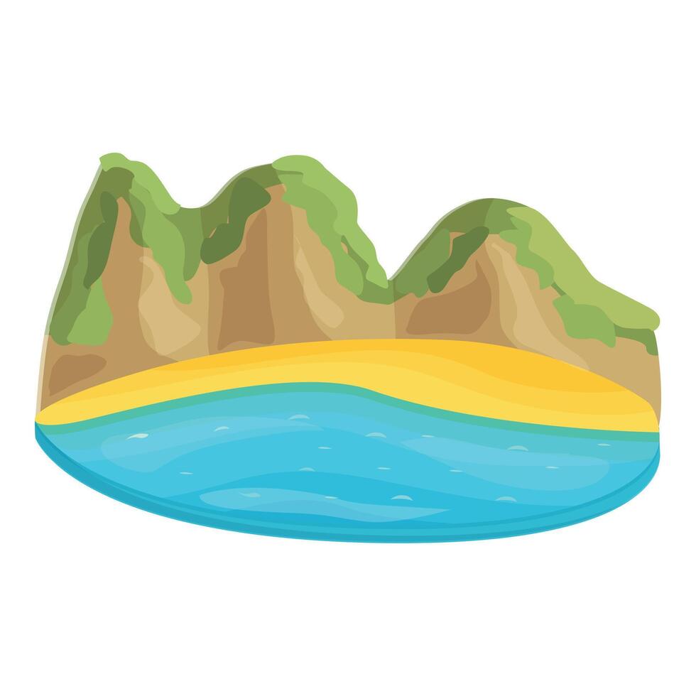 Bali island beach lake icon cartoon vector. City vacation celebration vector