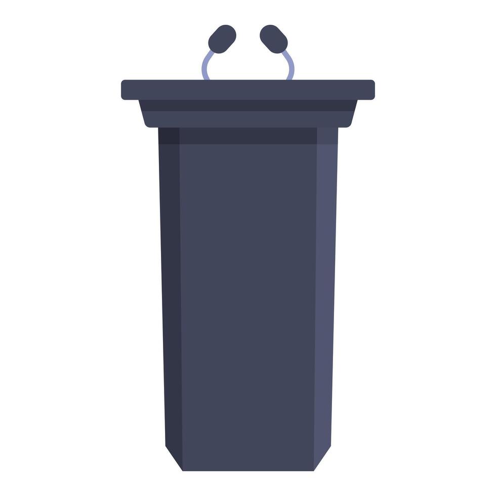 Tribune podium icon cartoon vector. Orator speech place vector