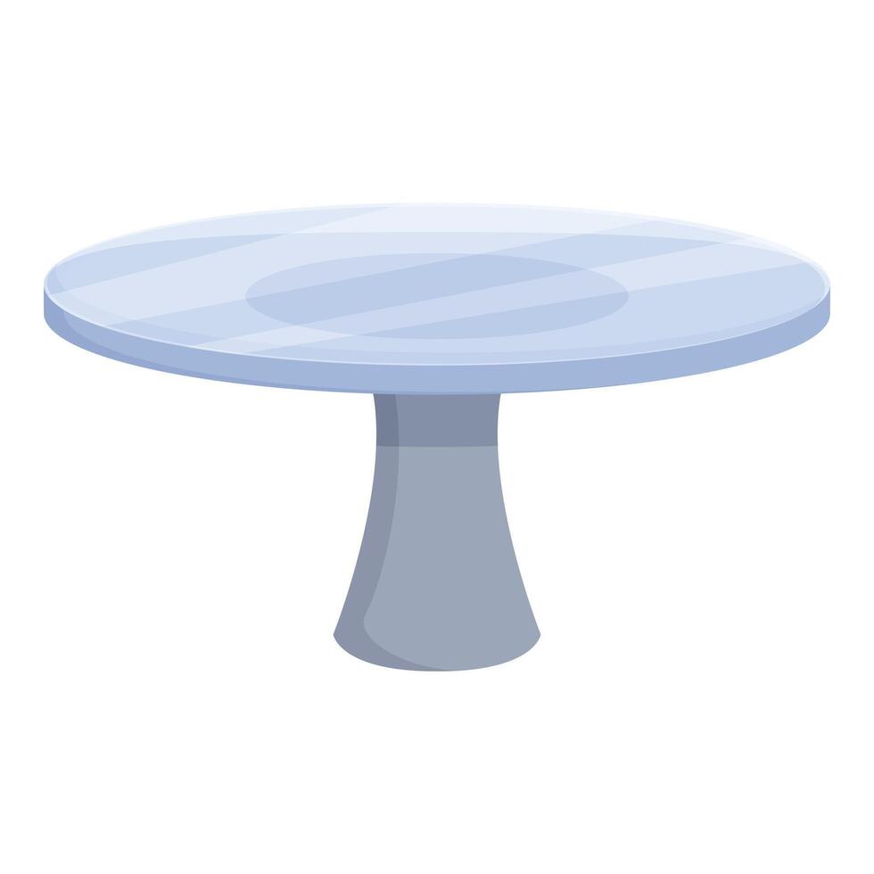 redondo vaso mesa icono dibujos animados vector. habitación interior diseño vector
