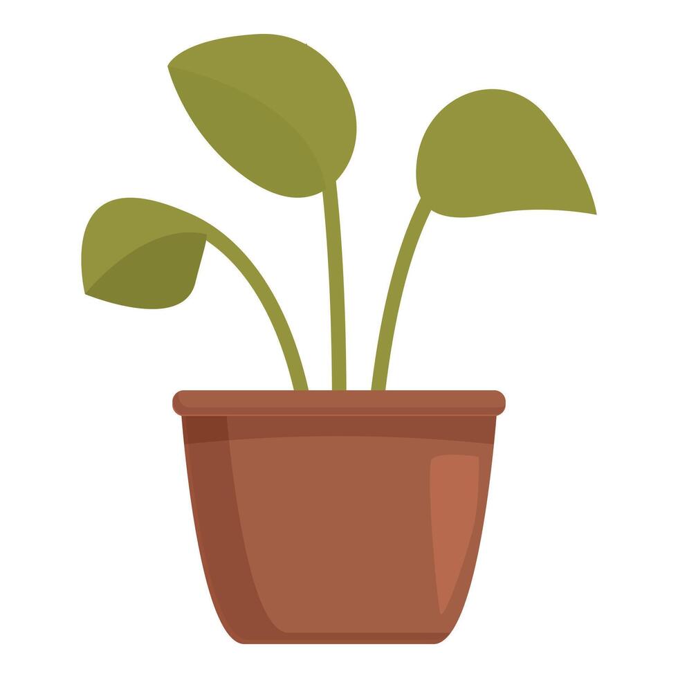 Interior plant pot icon cartoon vector. House furniture store vector