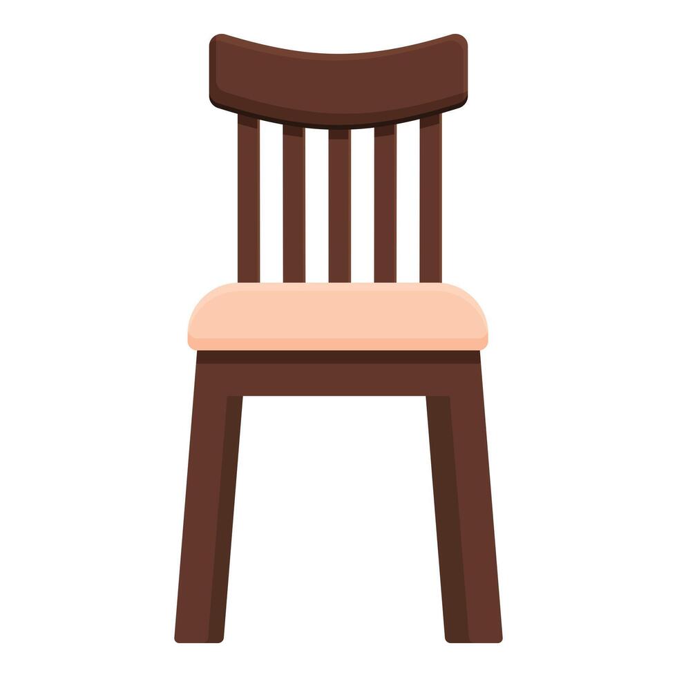 Wooden textile chair icon cartoon vector. Cabinet outlet vector