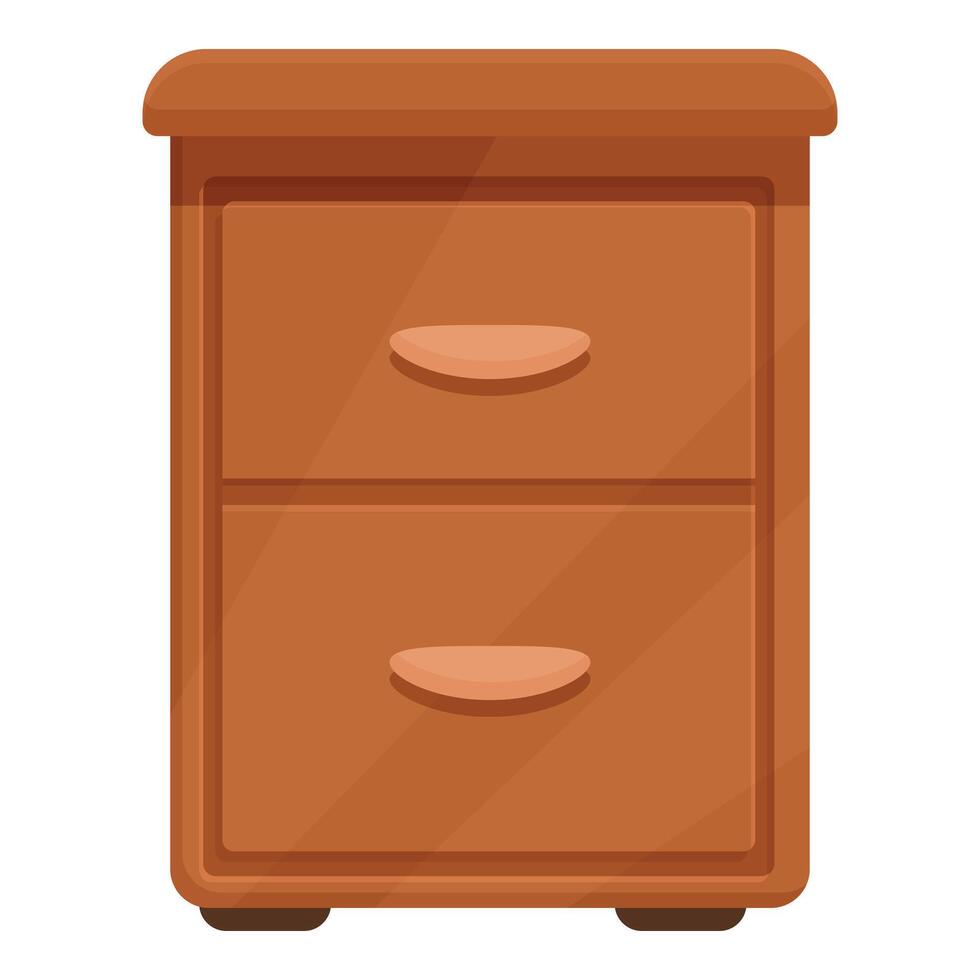 Small night stand icon cartoon vector. Bedroom furniture vector