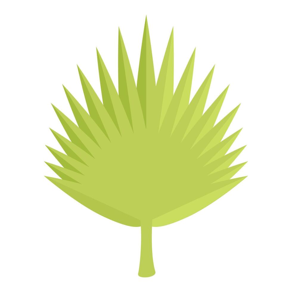 Palm green leaf icon cartoon vector. Holy week vector