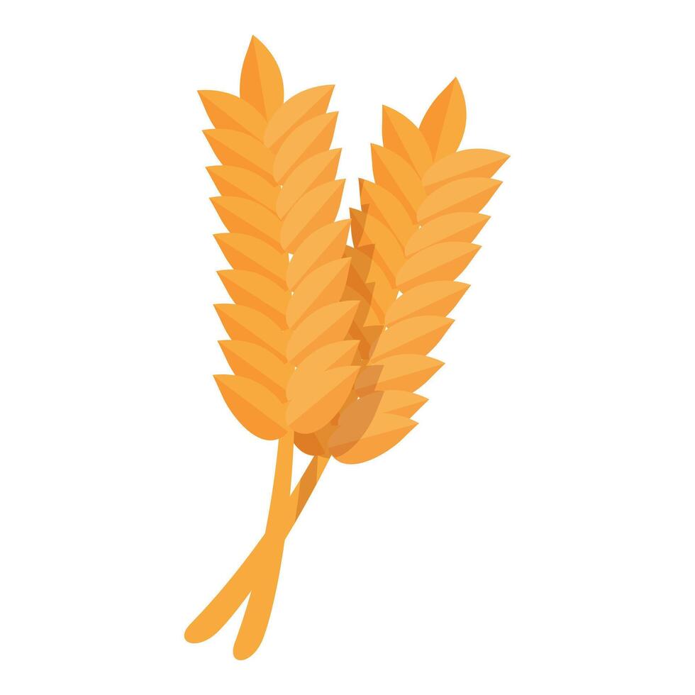 Wheat grain plants icon cartoon vector. Holy easter week vector