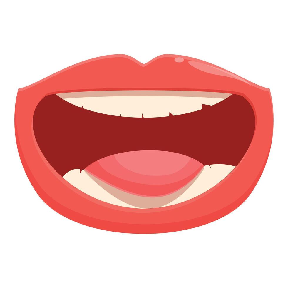 Short word talk icon cartoon vector. Tongue short move vector
