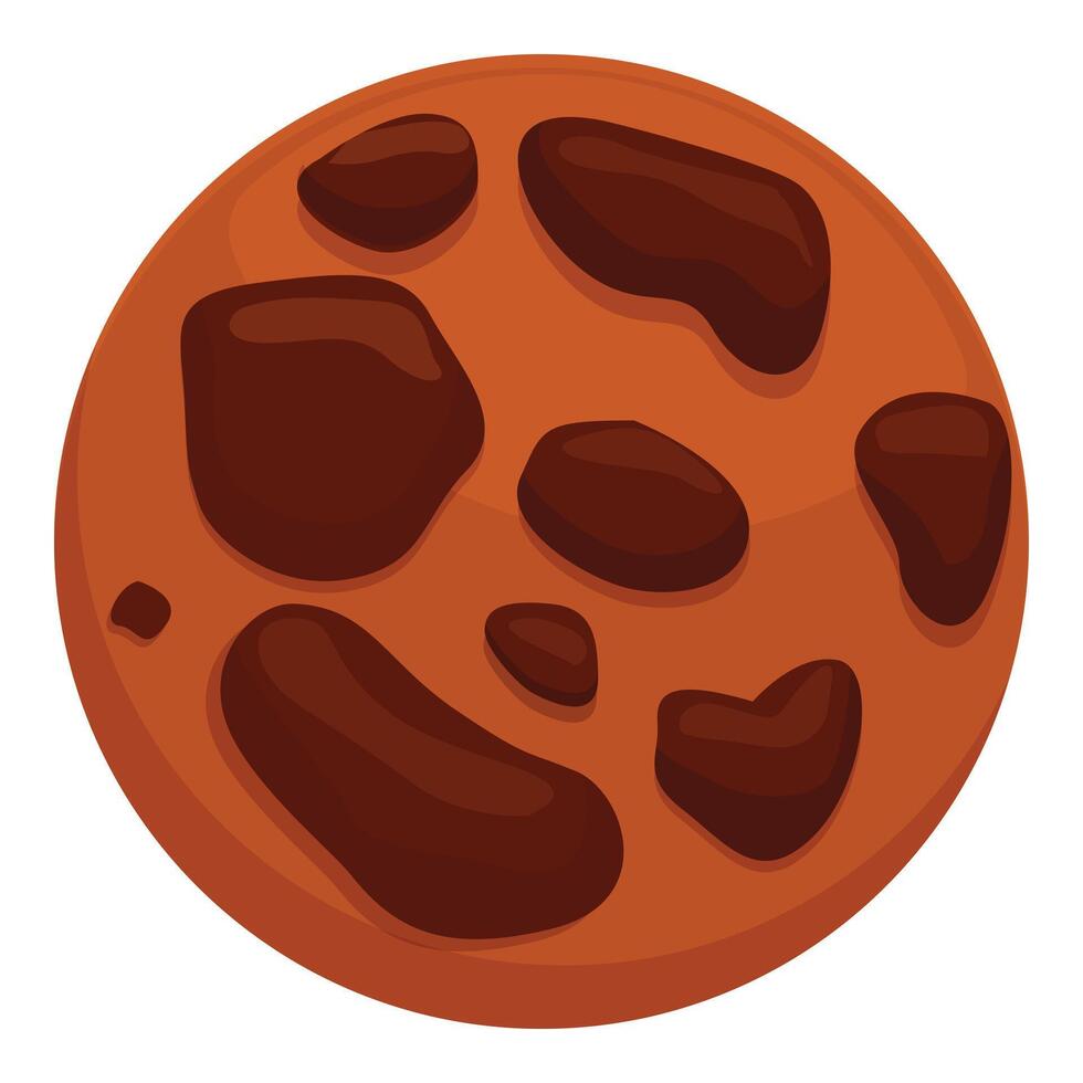 Chocolate ball icon cartoon vector. Comic food cocoa vector