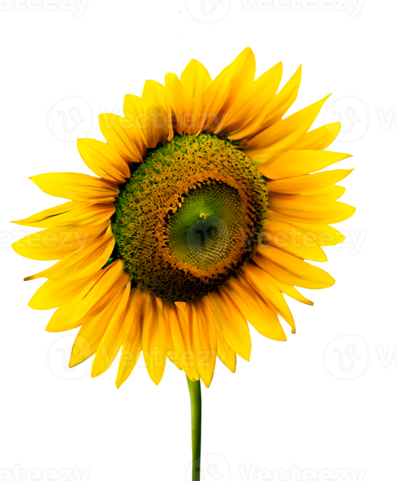 AI generated Sunflower with a transparent background png