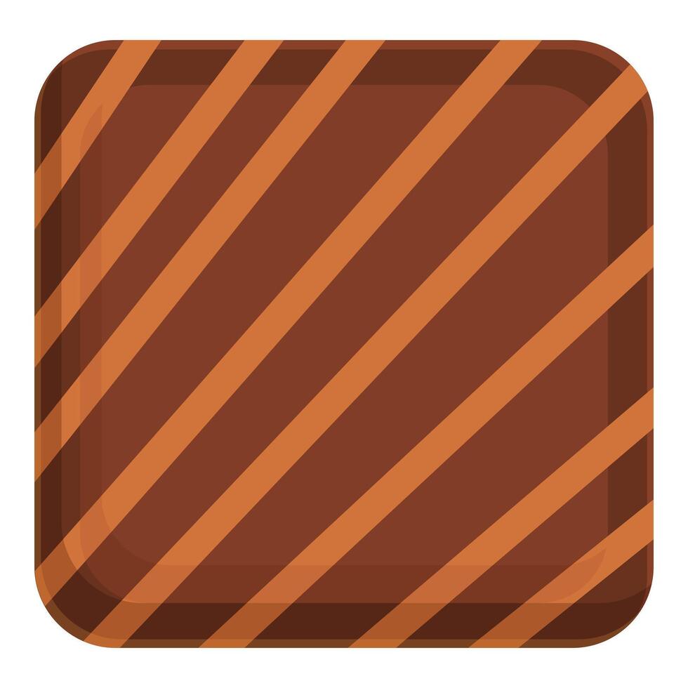 cuadrado chocolate icono dibujos animados vector. dulce postre vector