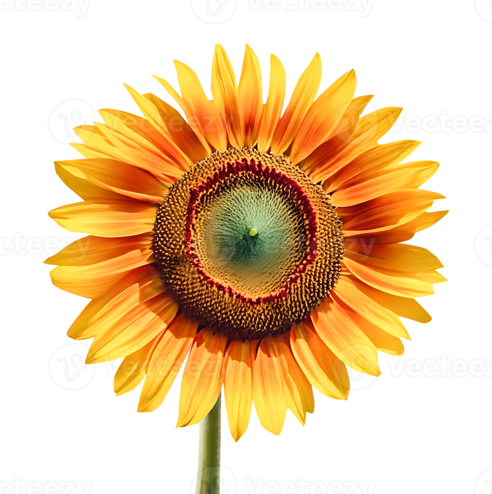 AI generated Sunflower with a transparent background png