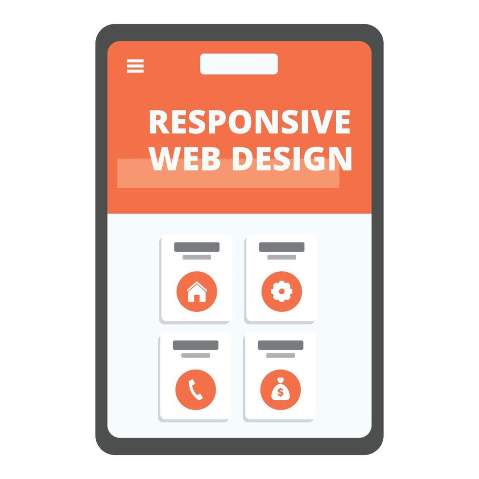 Web design tablet icon cartoon vector. Responsive mobile user vector