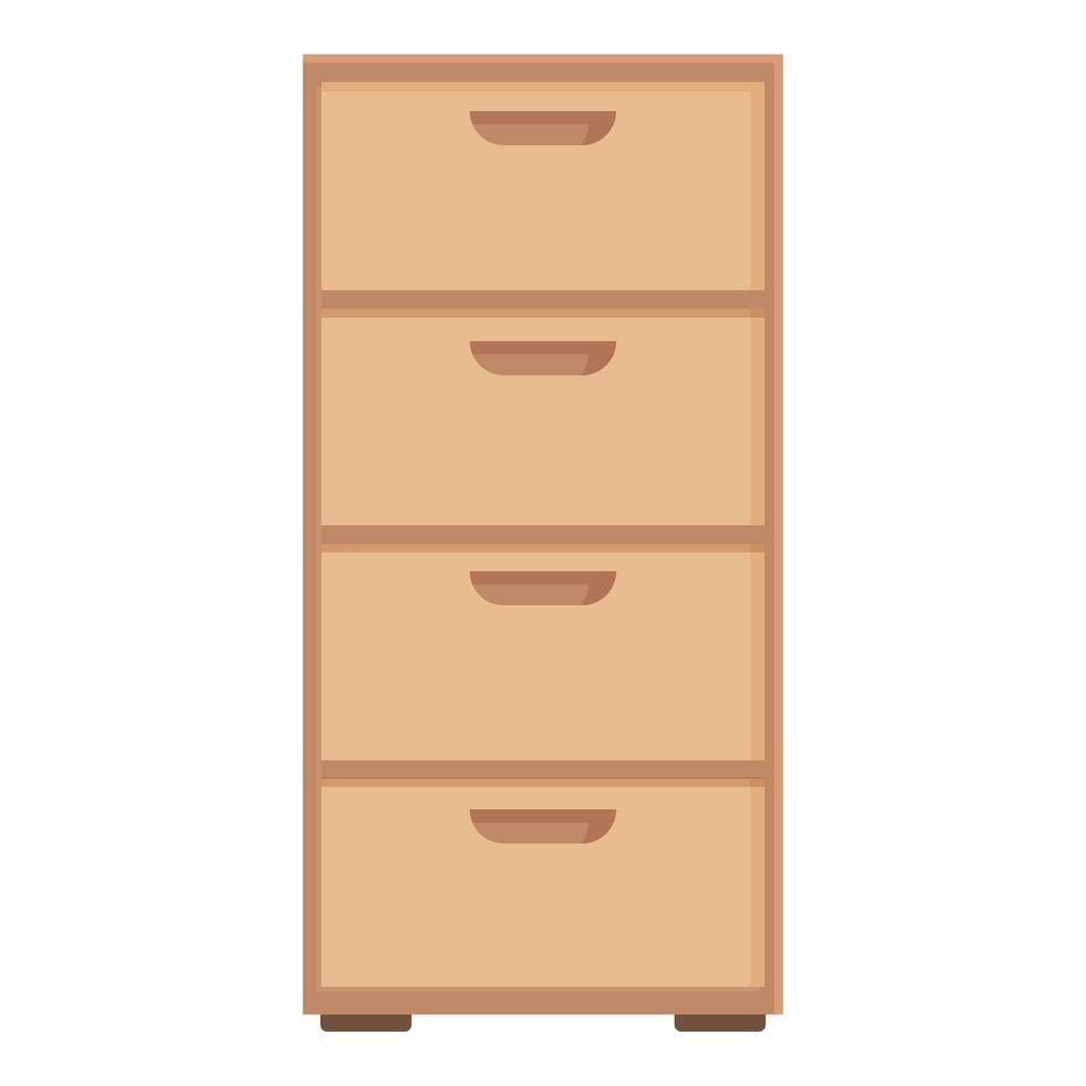 Wood drawer icon cartoon vector. Design sofa lounge vector