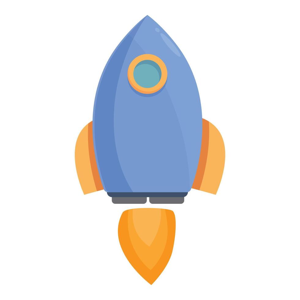 Startup rocket icon cartoon vector. Education launch left vector