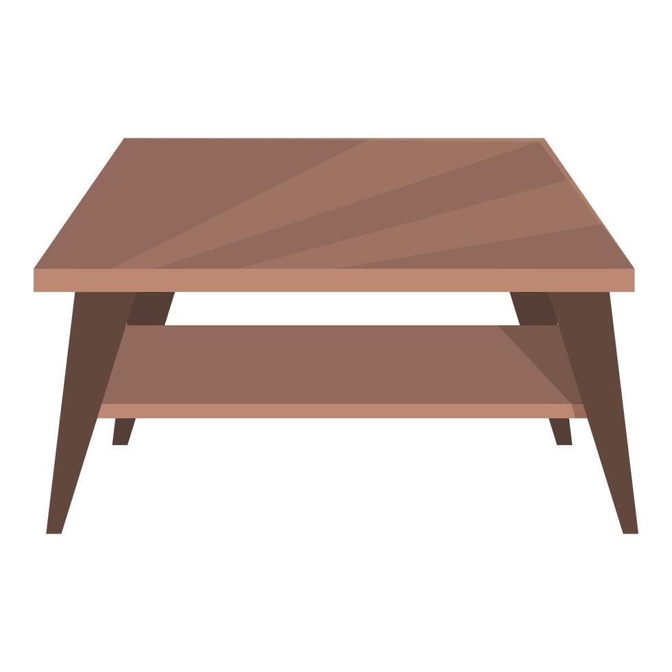 Newspaper wooden table icon cartoon vector. Room accessories vector