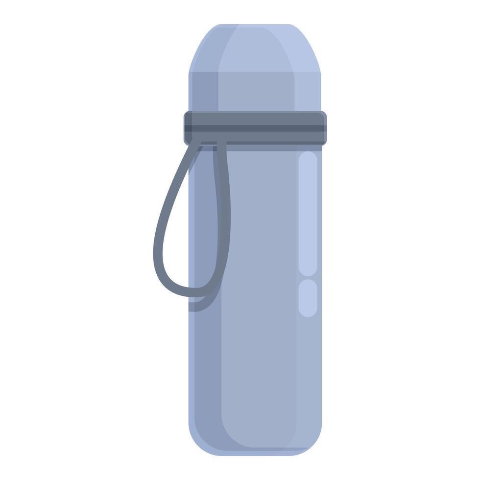 Fishing thermos bottle icon cartoon vector. Catch sonar fish vector