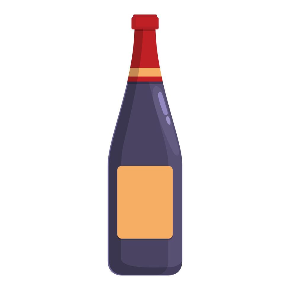 rojo vino botella icono dibujos animados vector. industria proceso vector
