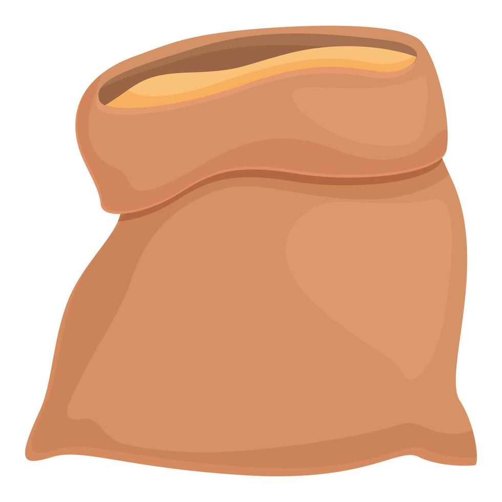 Grain sack production icon cartoon vector. Grain mill baking vector