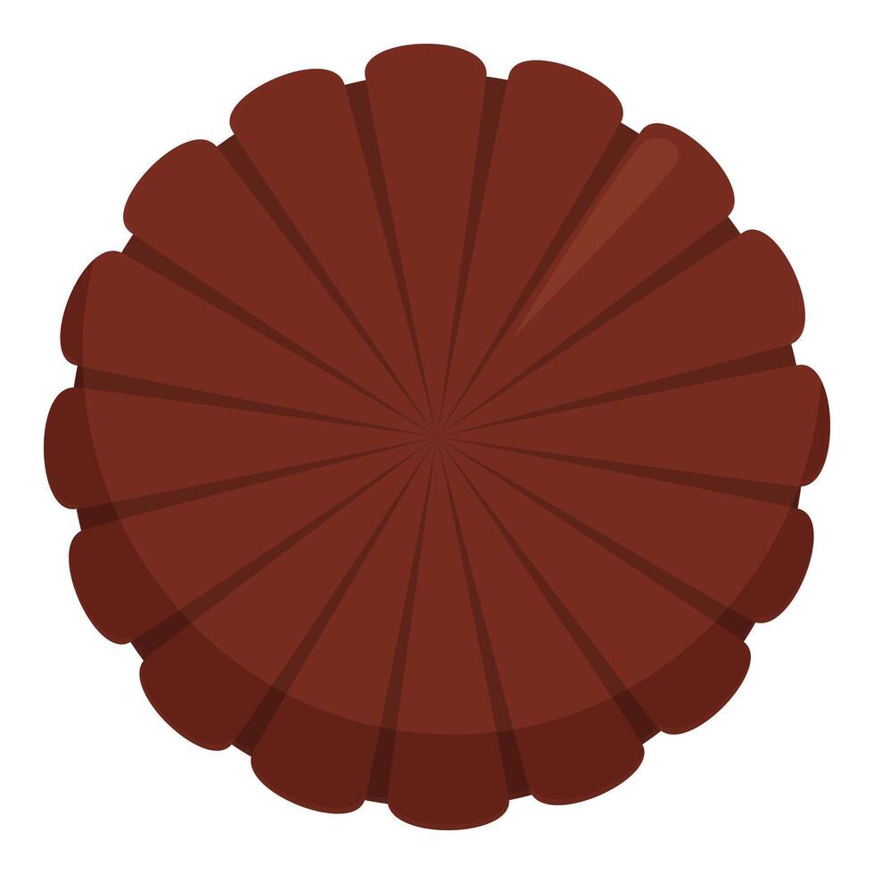 Flower shape chocolate icon cartoon vector. Cocoa dessert vector