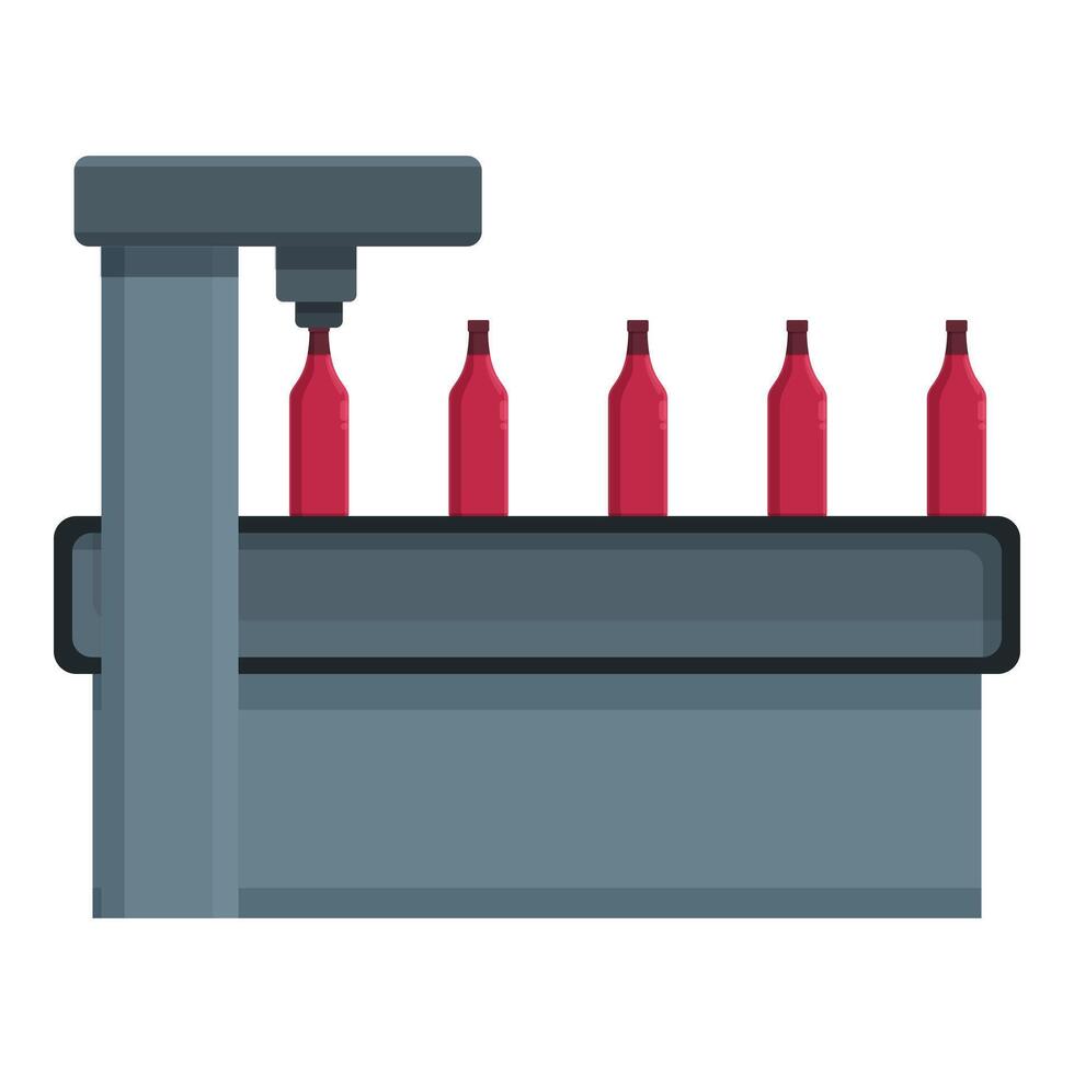 Wine production line icon cartoon vector. Drink alcohol factory vector