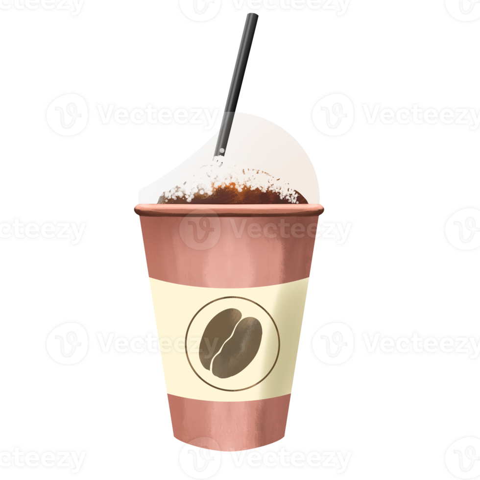 coffe frappé illustrazione. caffè tazza png