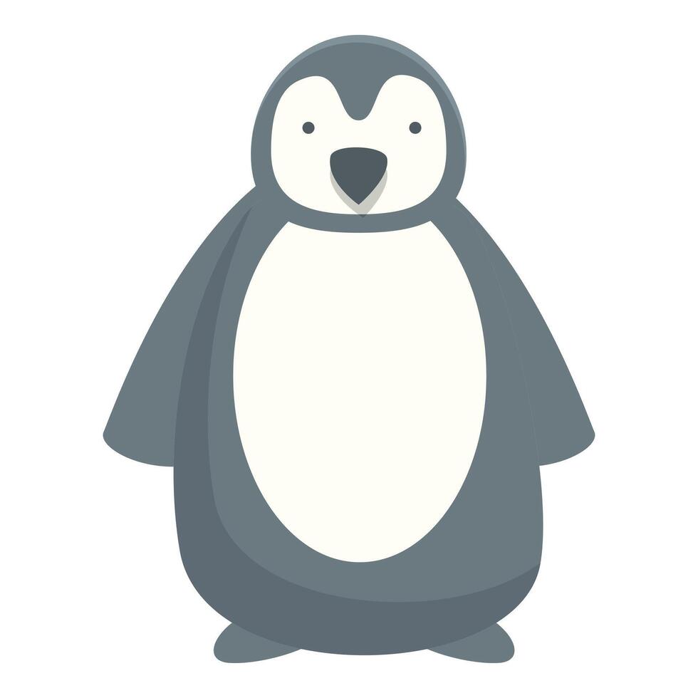 Arctic penguin animal icon cartoon vector. Ice pole exploration vector