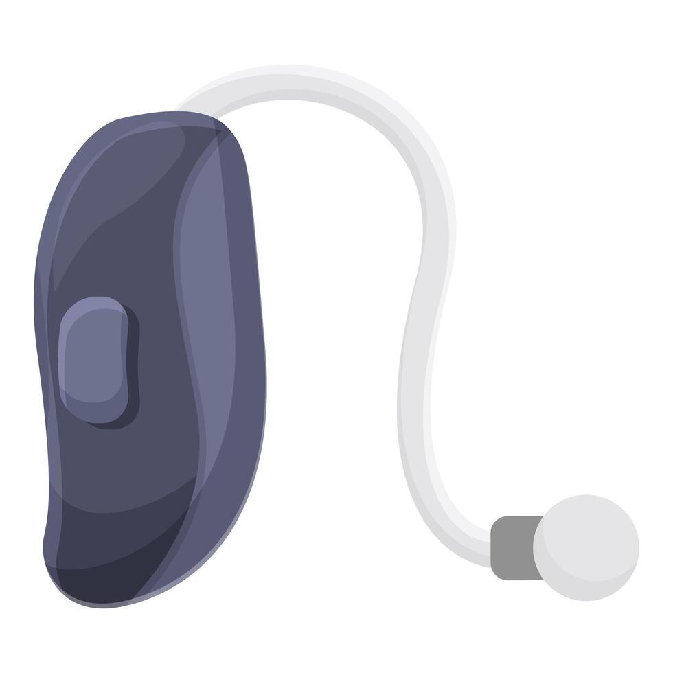 Volume loud hearing aid icon cartoon vector. Medical care vector