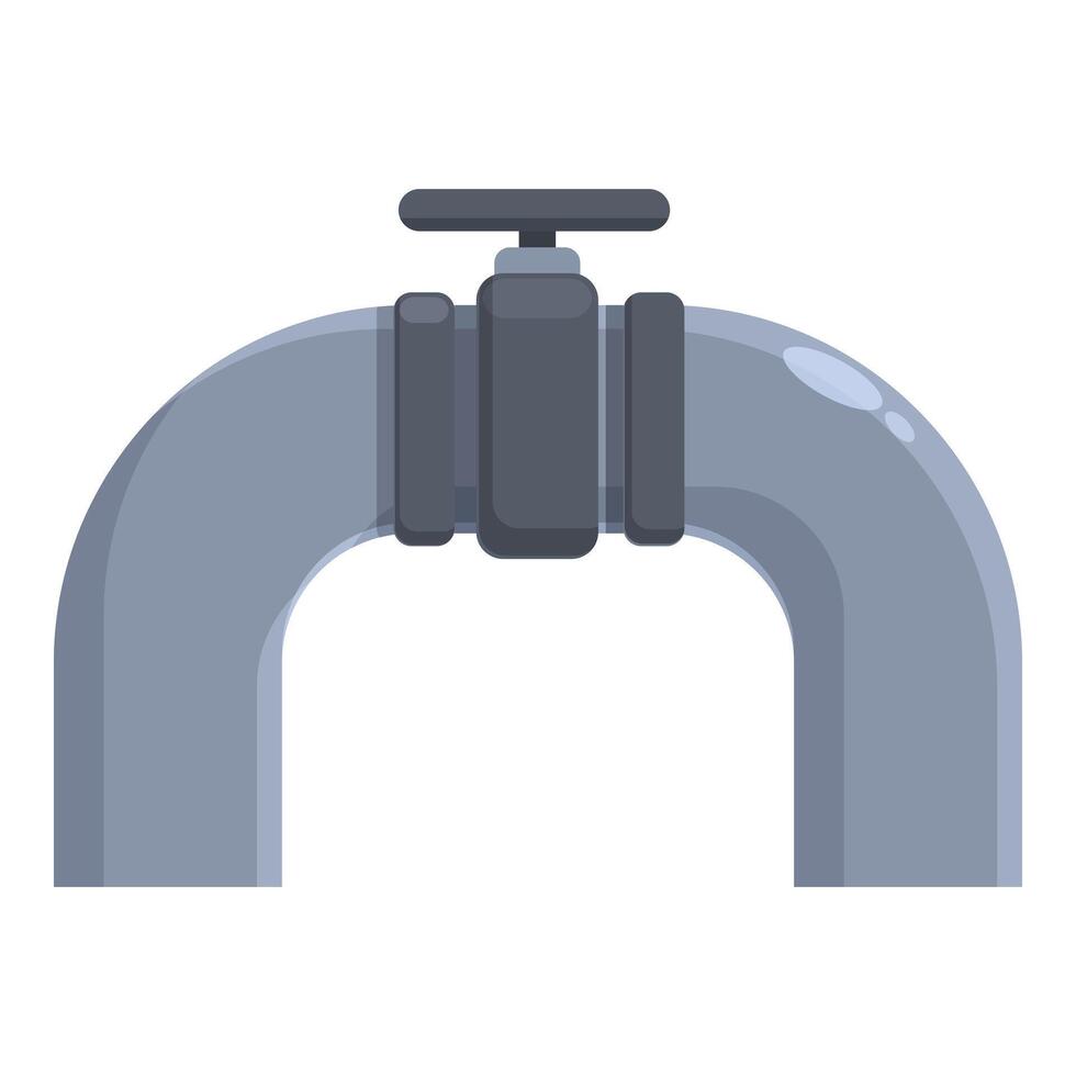 Gas pipeline icon cartoon vector. Facility depot vector