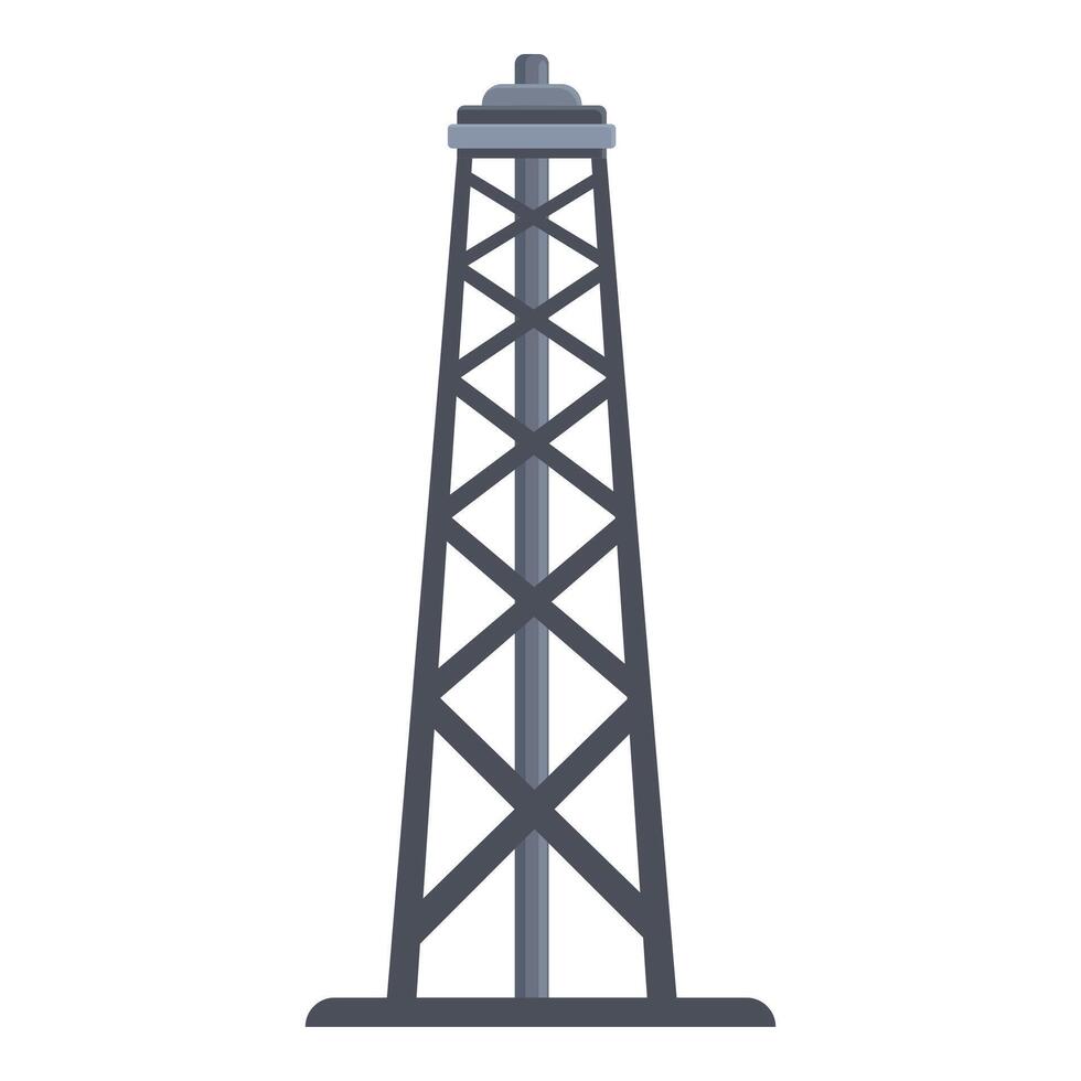 torre plataforma gas icono dibujos animados vector. natural fuego vector