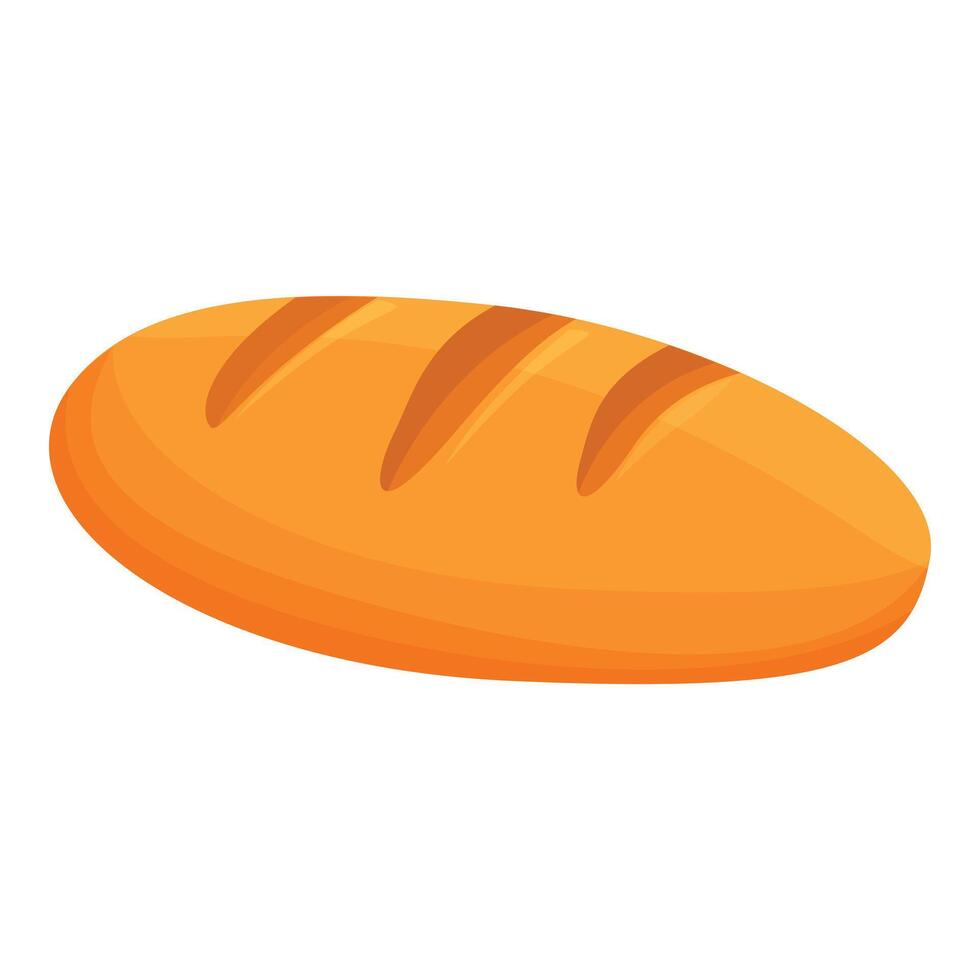 Fresh soft bread icon cartoon vector. Bakery production vector