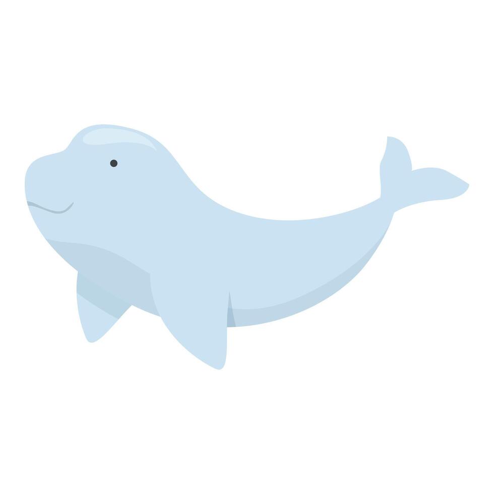 blanco ártico ballena icono dibujos animados vector. frío expedición vector