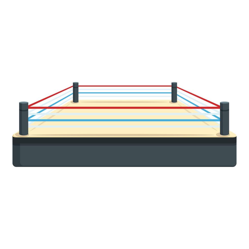 formación boxeo anillo icono dibujos animados vector. mma deporte club vector