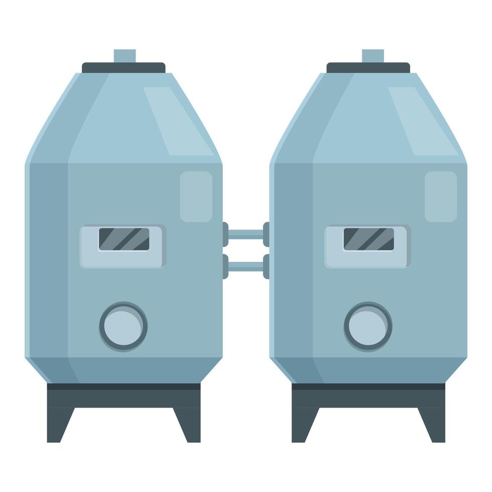 Wine production factory tanks icon cartoon vector. Vineyard industry vector
