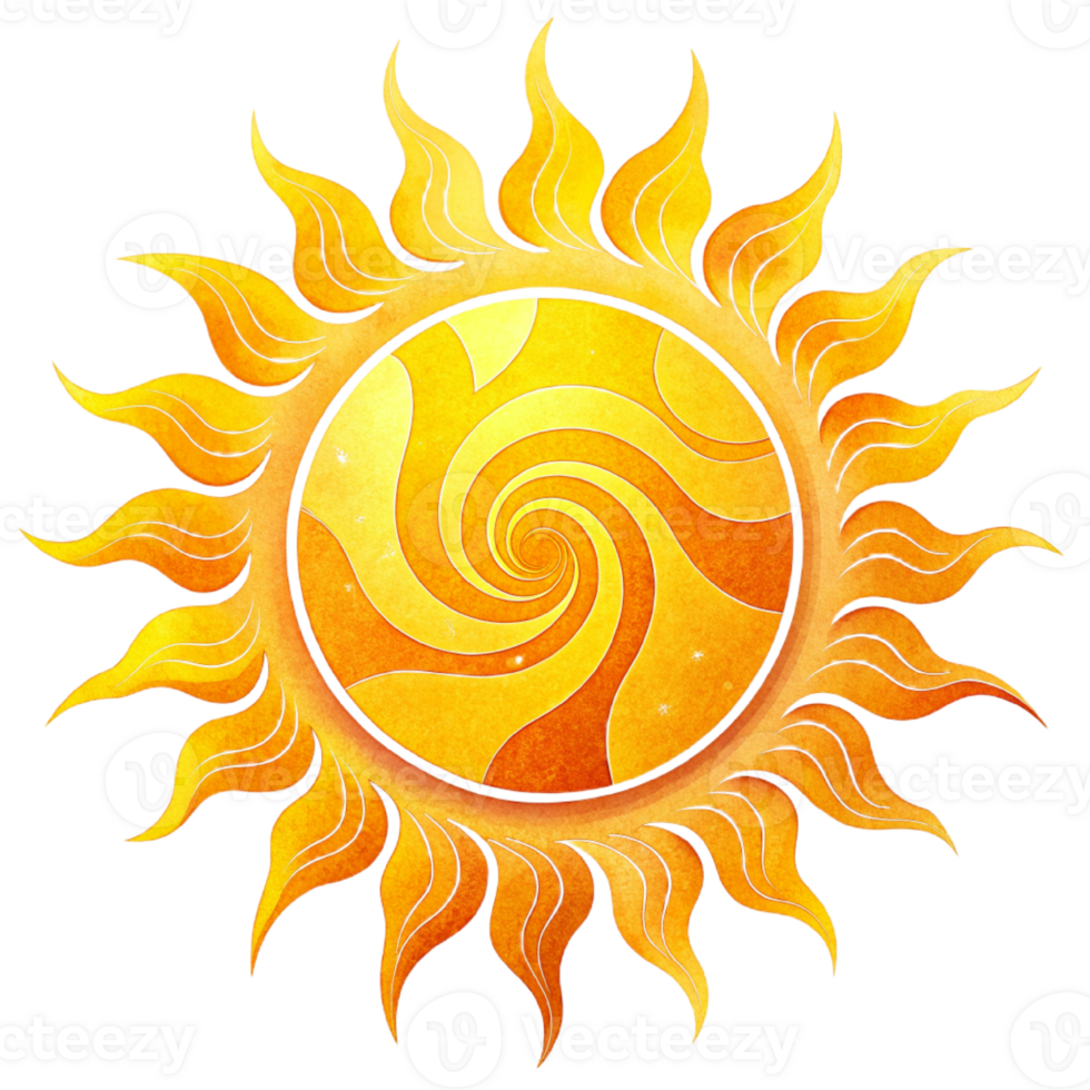 AI generated sun art,  sunlight png