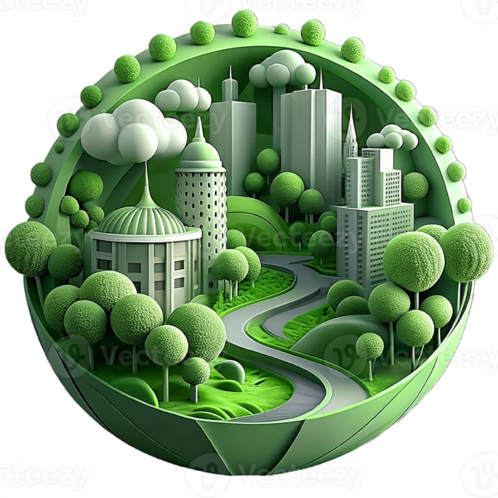 AI generated World environment and earth day concept, paper cut png