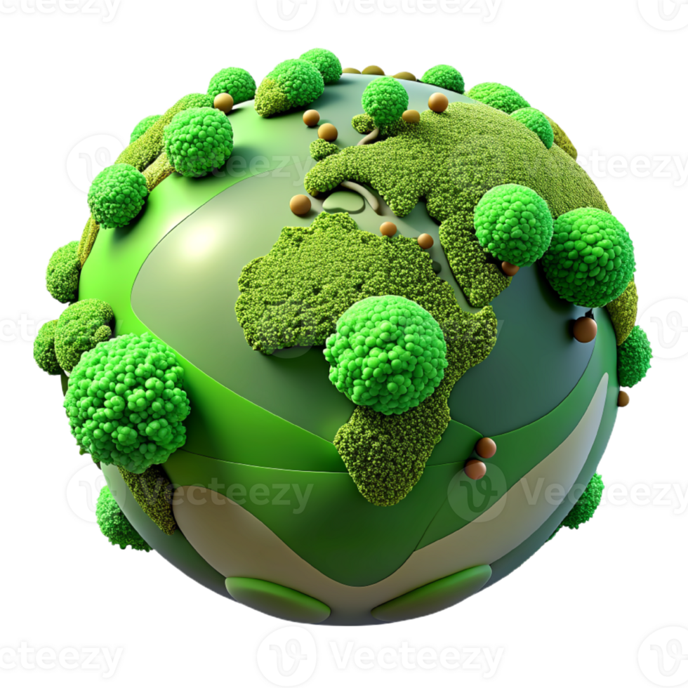 AI generated World environment and earth day concept, paper cut png