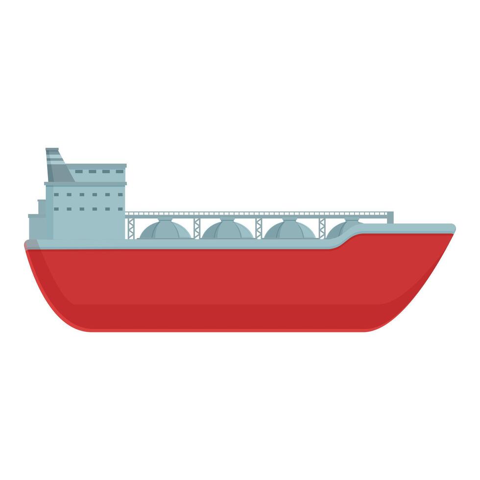 Gas ship carriage icon cartoon vector. Supply based vector