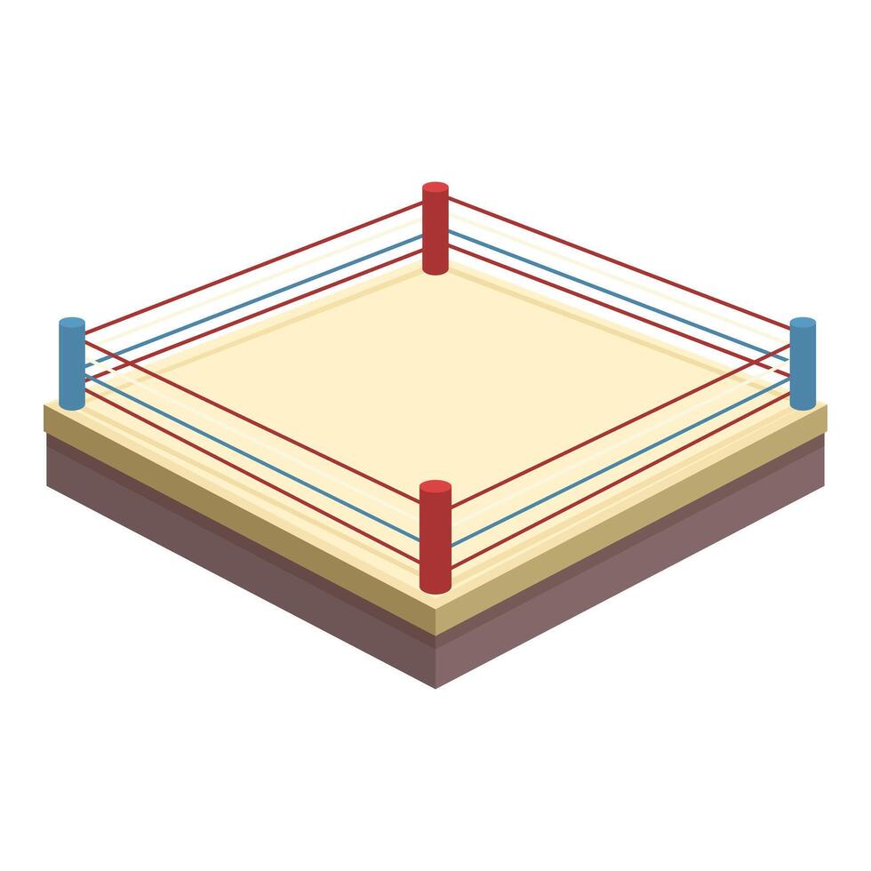 Small boxing ring icon cartoon vector. Champion gong vector