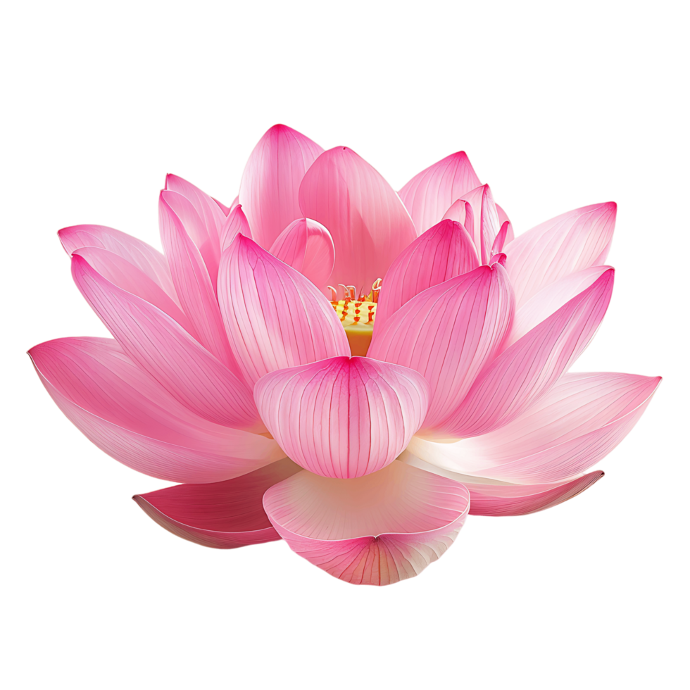 ai gegenereerd roze bloemblaadjes in geïsoleerd lotus bloeien png