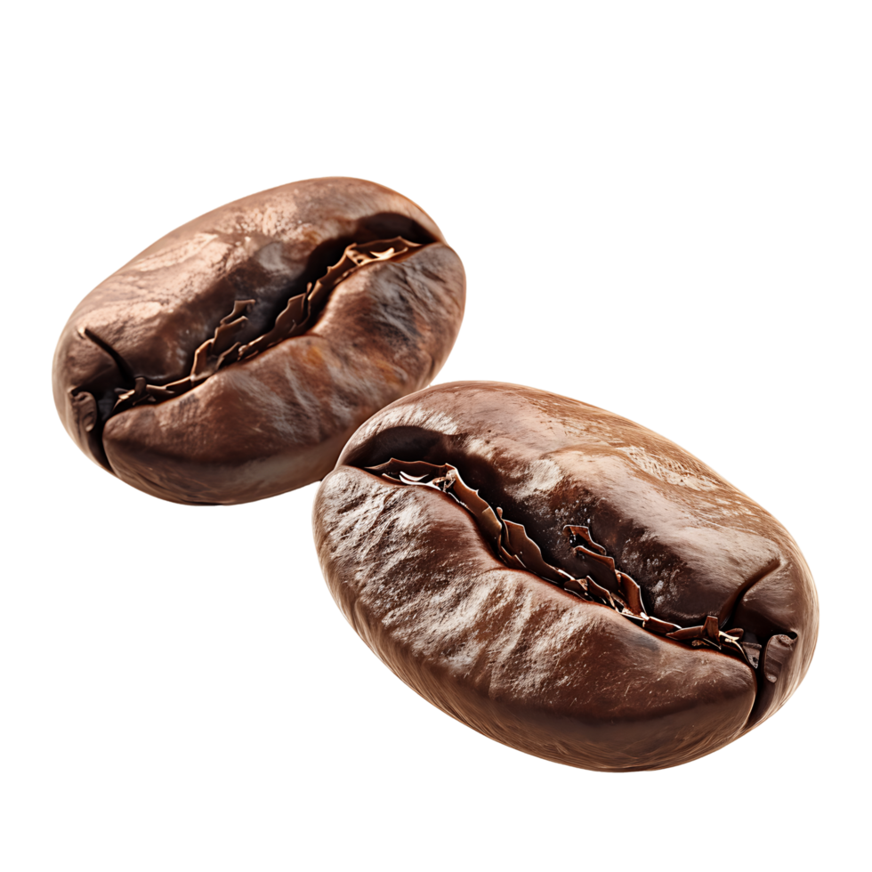 AI generated Fresh Coffee Beans with Transparent Background Clipart png