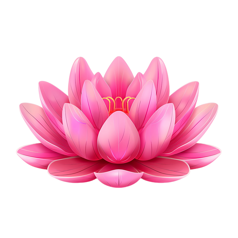 AI generated Isolated Blooming Lotus Set png