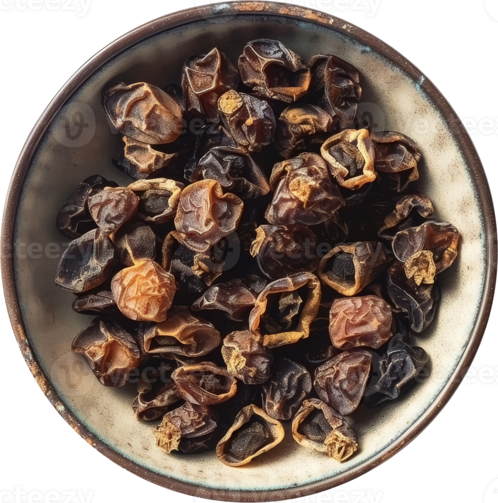 Dried dates fruits in bowl png