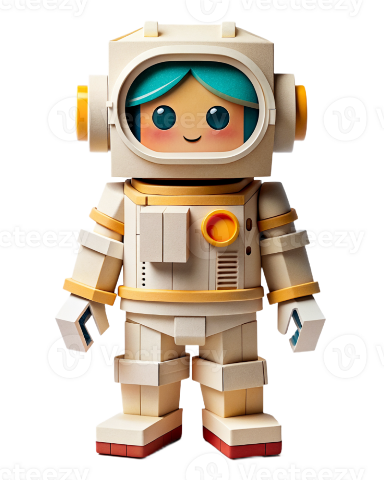 AI generated cute robot, cyborg technology png