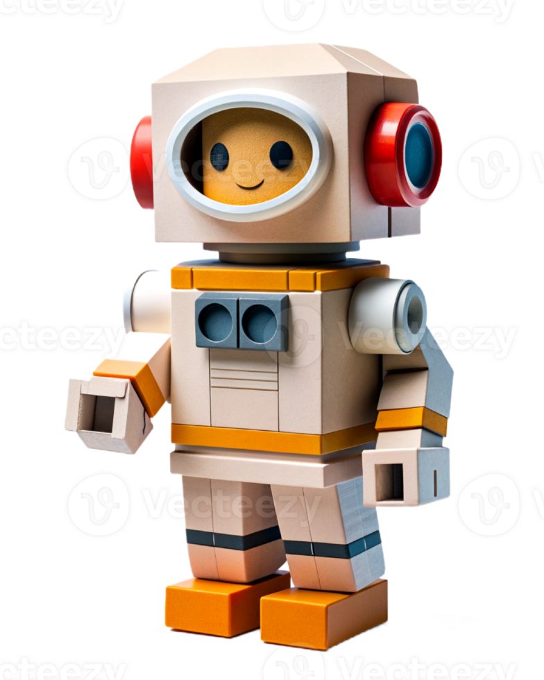 AI generated cute robot, cyborg technology png