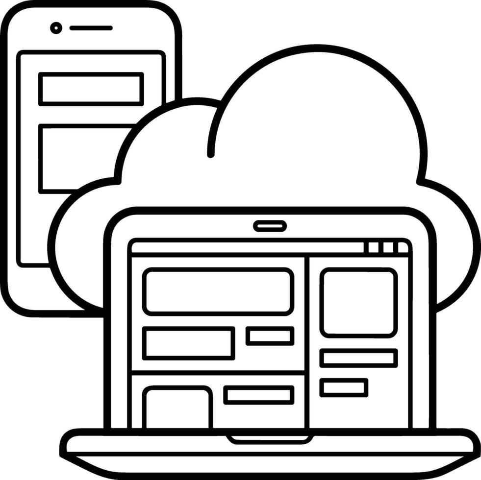 Cloud icon symbol vector image. Illustration of the hosting storage design image