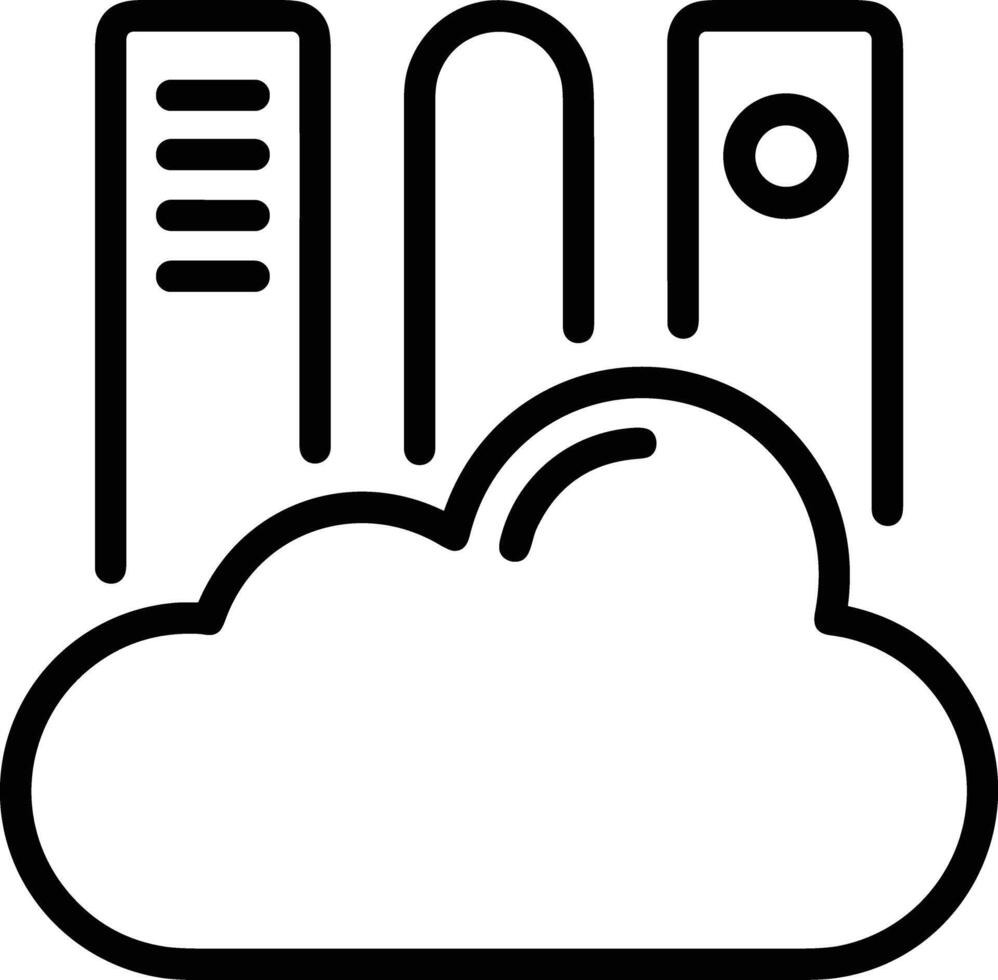 Cloud icon symbol vector image. Illustration of the hosting storage design image