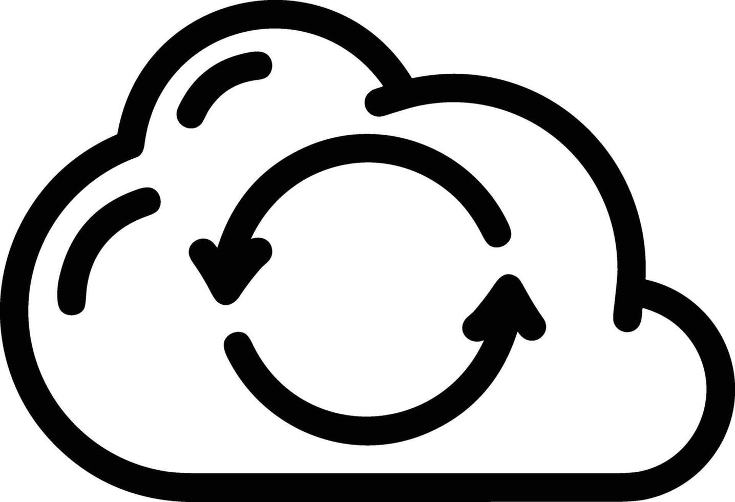 Cloud icon symbol vector image. Illustration of the hosting storage design image