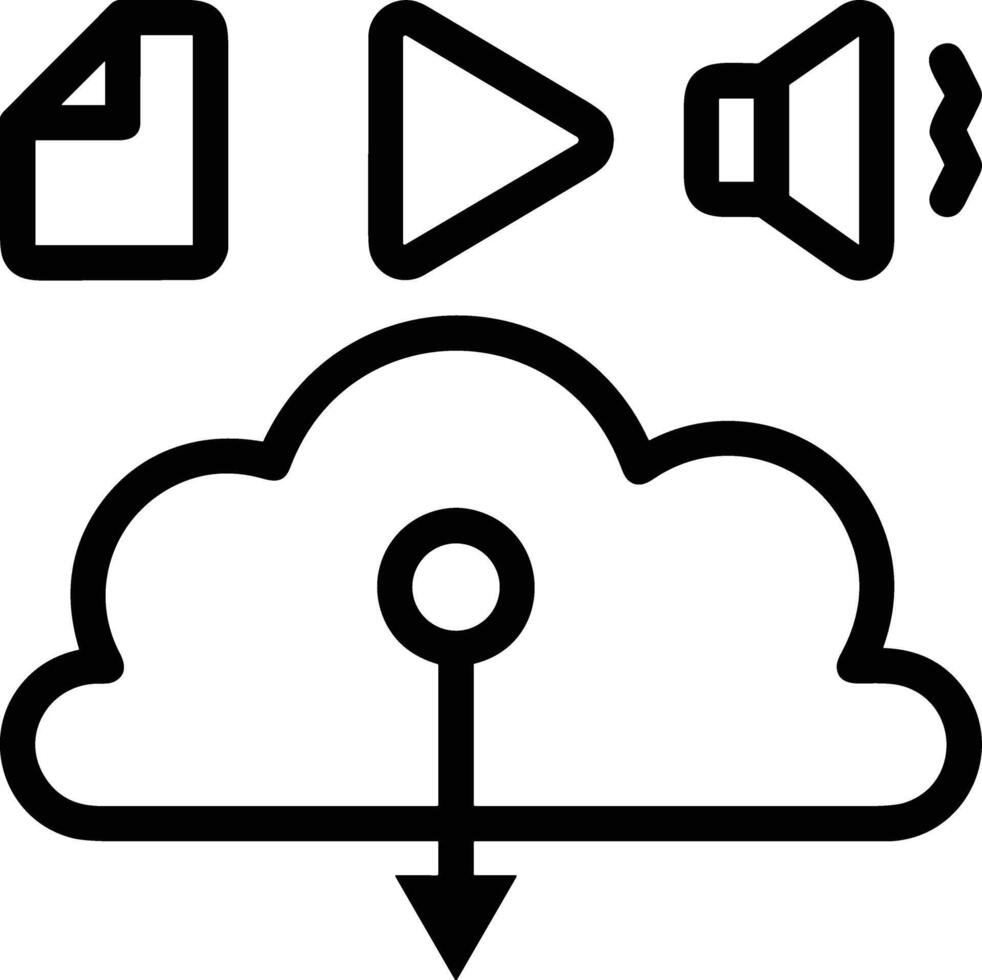 Cloud icon symbol vector image. Illustration of the hosting storage design image